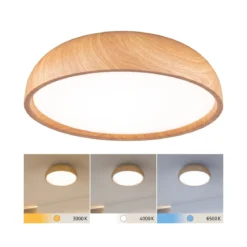 Paulmann 71083 Selection Bathroom LED Deckenleuchte Oka IP44 White Switch Holzoptik