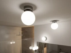 Paulmann 71065 Selection Bathroom LED Deckenleuchte Gove 17cm Chrom Satin 3000K IP44