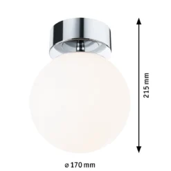 Paulmann 71065 Selection Bathroom LED Deckenleuchte Gove 17cm Chrom Satin 3000K IP44