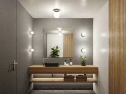 Paulmann 71065 Selection Bathroom LED Deckenleuchte Gove 17cm Chrom Satin 3000K IP44