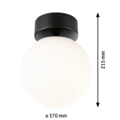 Paulmann 71072 Selection Bathroom LED Deckenleuchte Gove 17cm Schwarz Satin 3000K IP44