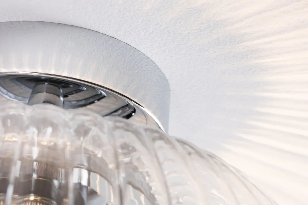 Paulmann 71142 Selection Bathroom Deckenleuchte Ruya Klarglas Chrom E27 IP44