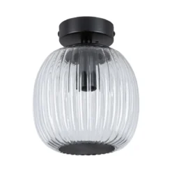 Paulmann 71145 Selection Bathroom Deckenleuchte Ruya Klarglas Schwarz E14 IP44