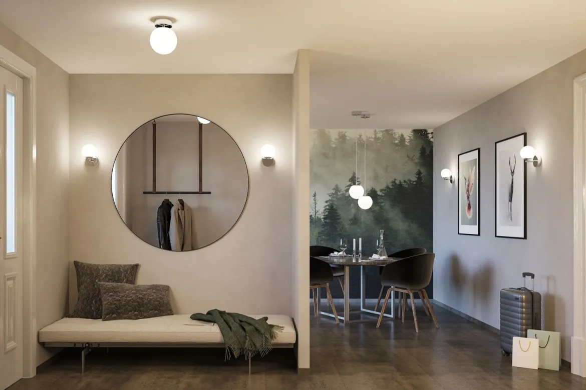Paulmann 71064 Selection Bathroom LED Deckenleuchte Gove 12cm Chrom Satin 3000K IP44