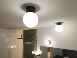 Paulmann 71071 Selection Bathroom LED Deckenleuchte Gove 12cm Schwarz Satin 3000K IP44