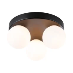 Paulmann 71069 Selection Bathroom Deckenleuchte Gove Schwarz Satin 3-flammig G9 IP44