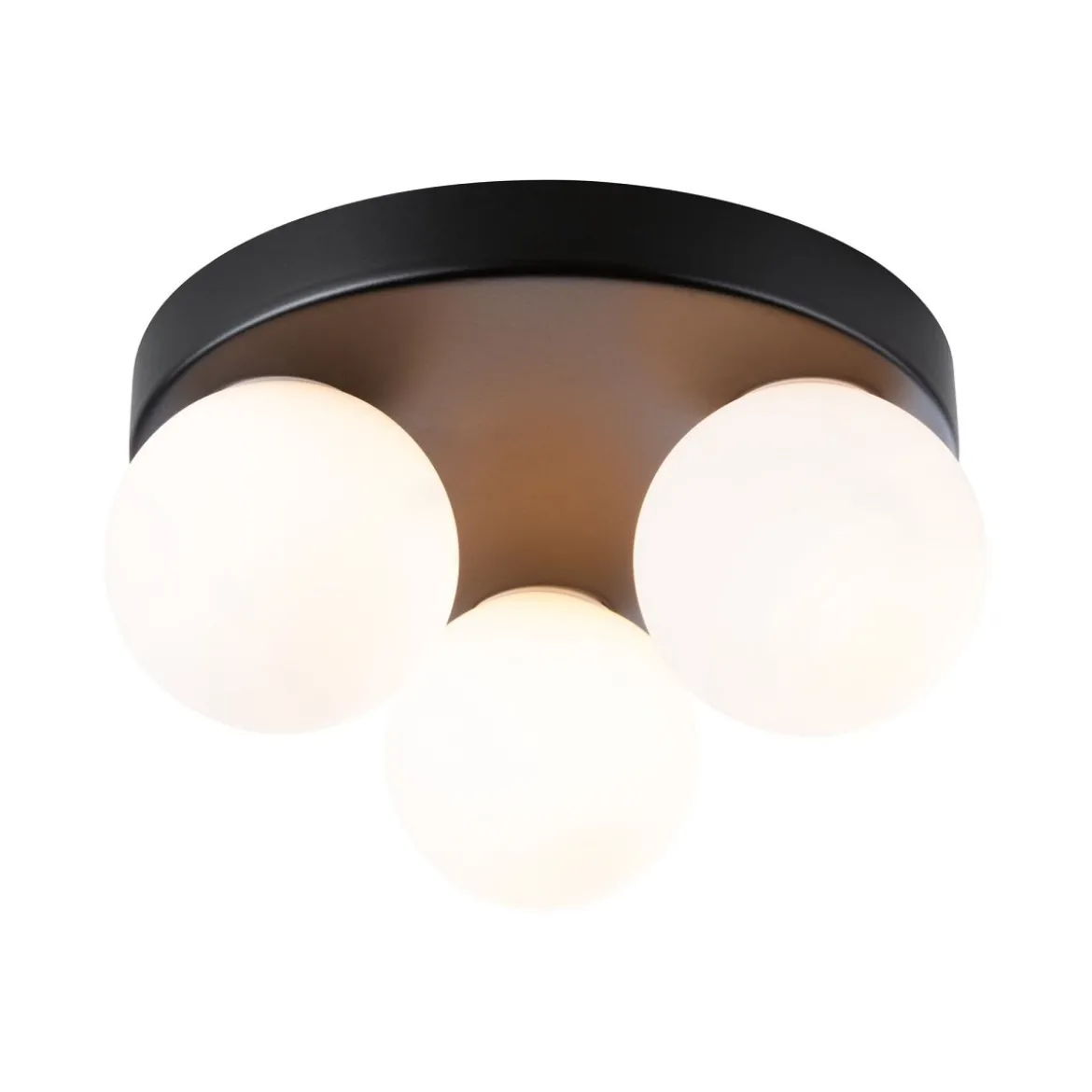 Paulmann 71069 Selection Bathroom Deckenleuchte Gove Schwarz Satin 3-flammig G9 IP44
