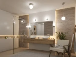 Paulmann 71066 Selection Bathroom LED Pendelleuchte Gove 17cm Chrom Satin 3000K IP44