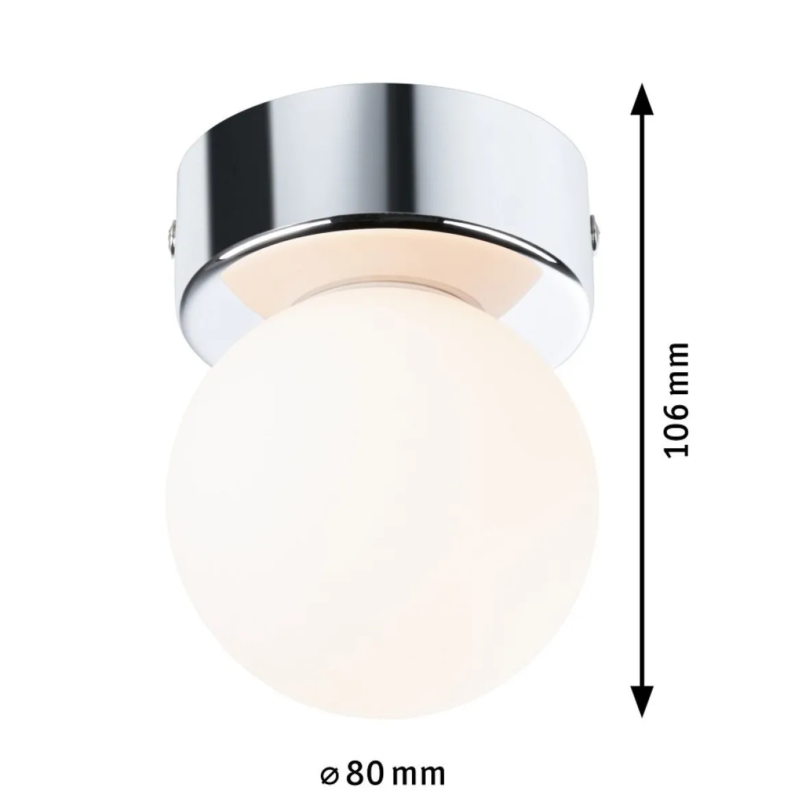 Paulmann 71061 Selection Bathroom Deckenleuchte Gove 8cm Chrom Satin G9 IP44