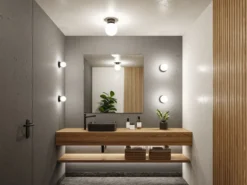 Paulmann 71068 Selection Bathroom Deckenleuchte Gove 8cm Schwarz Satin G9 IP44