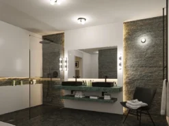 Paulmann 71068 Selection Bathroom Deckenleuchte Gove 8cm Schwarz Satin G9 IP44