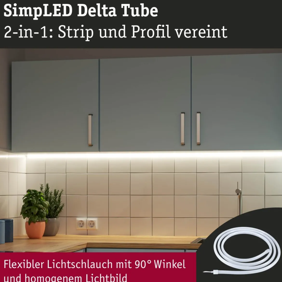 Paulmann 79567 SimpLED LED Strip Delta Komplettset 3m 3000K beschichtet