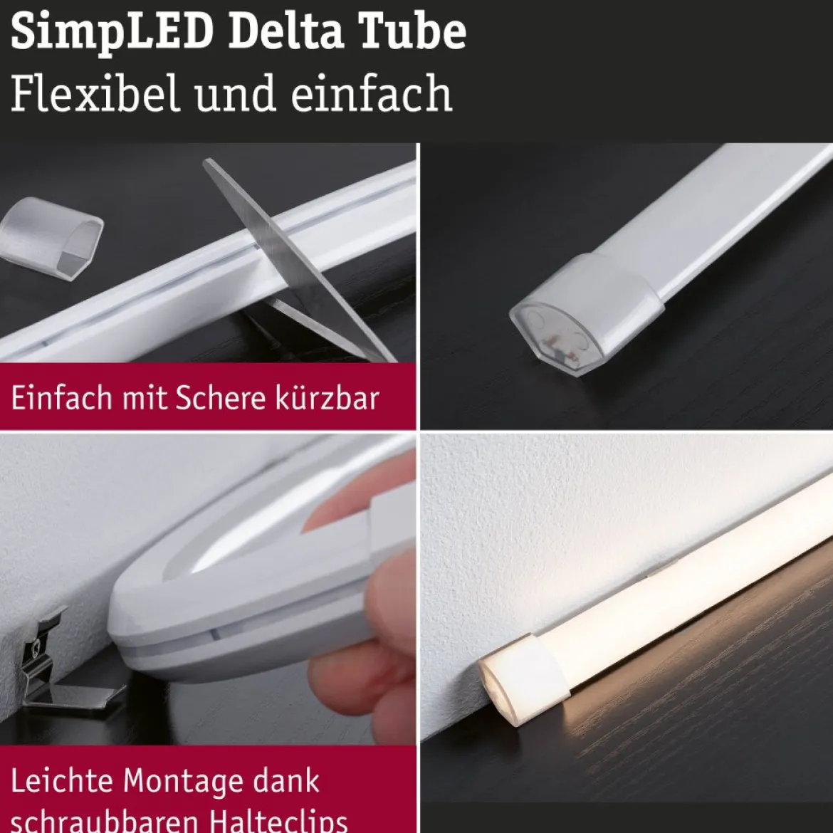Paulmann 79567 SimpLED LED Strip Delta Komplettset 3m 3000K beschichtet