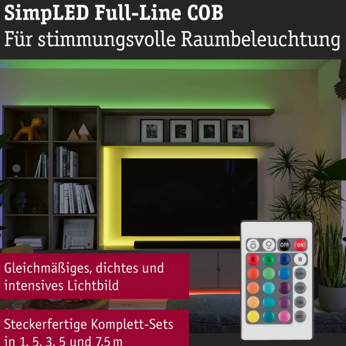 Paulmann 79570 SimpLED LED Strip Full-Line COB Basisset 7,5m RGB