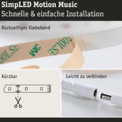 Paulmann 79563 SimpLED RGBIC Motion Music Komplettset 3m RGB beschichtet