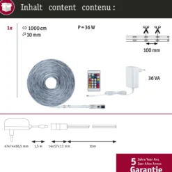 Paulmann 79565 SimpLED RGBIC Motion Music Komplettset 10m RGB beschichtet
