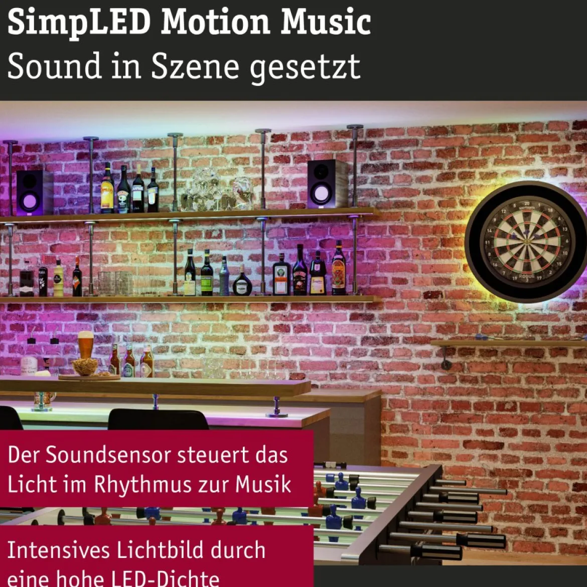 Paulmann 79565 SimpLED RGBIC Motion Music Komplettset 10m RGB beschichtet