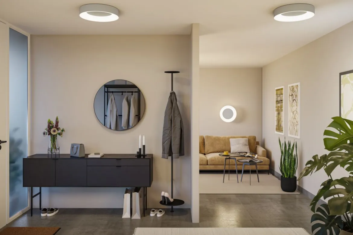 Paulmann 75415 Smart Home LED Deckenleuchte Casca Alu IP44 RGBW 40cm