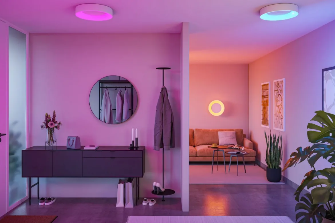 Paulmann 75414 Smart Home LED Deckenleuchte Casca weiß IP44 RGBW 40cm