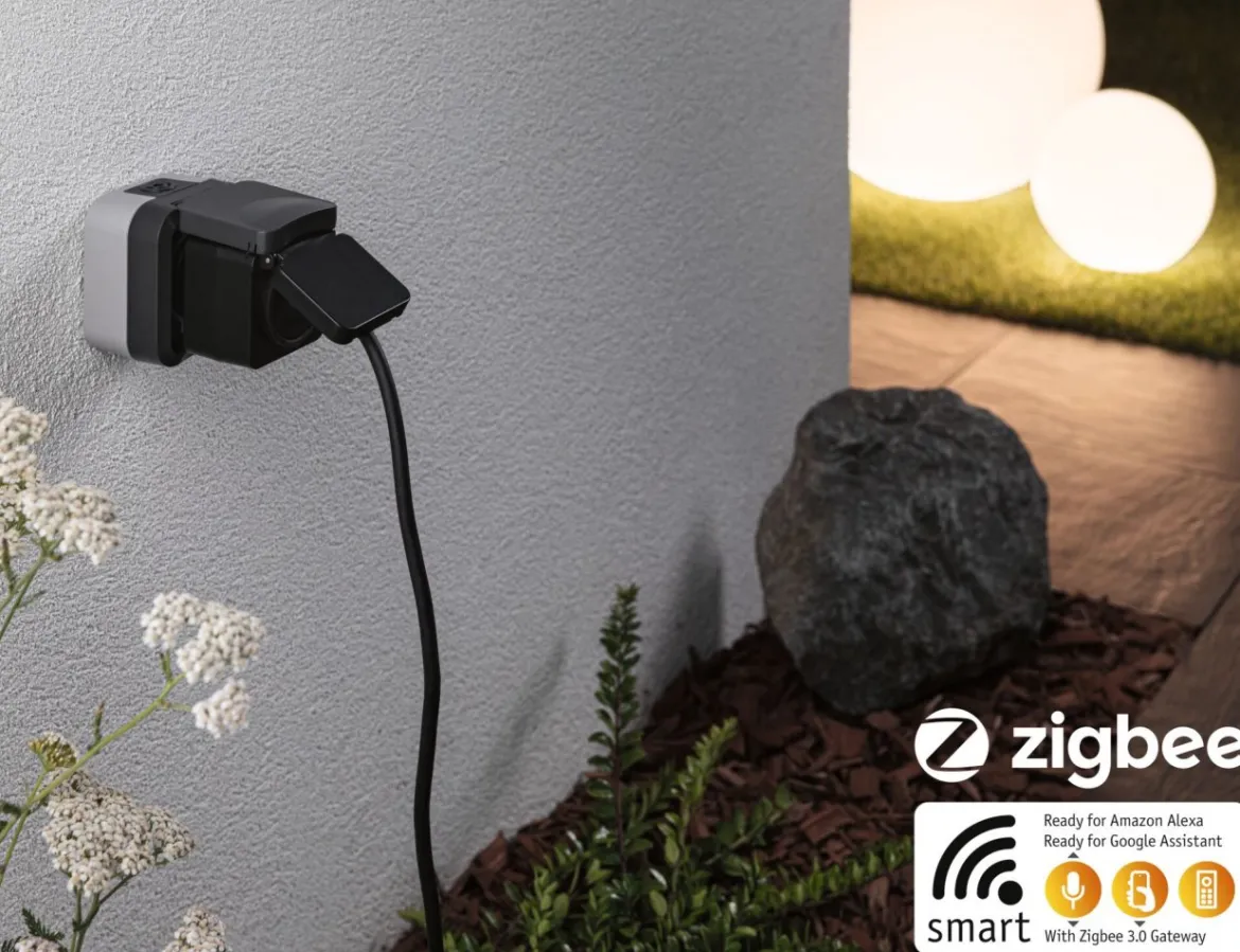 Paulmann 50138 Smart Plug Outdoor Zwischenstecker Schwarz IP44