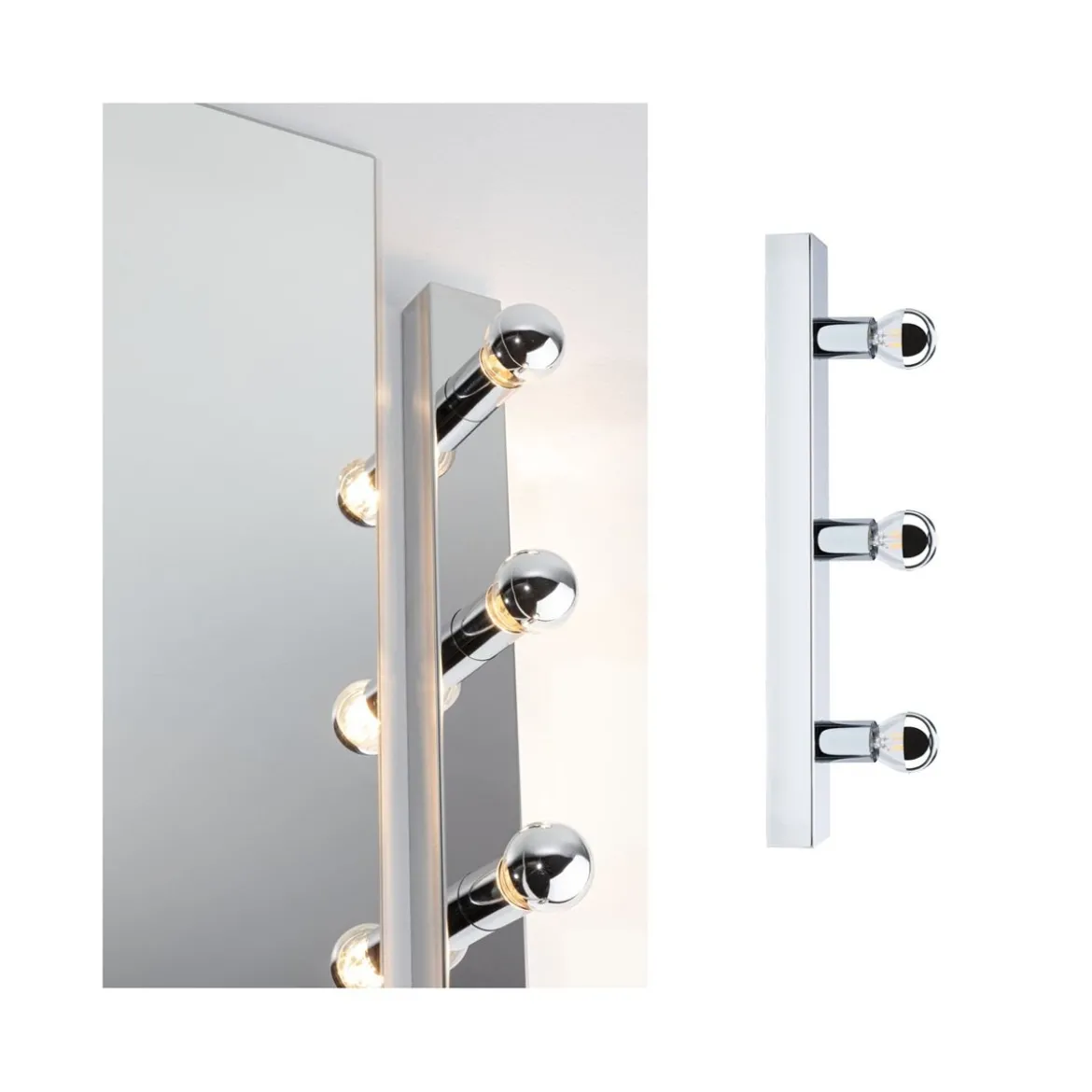 Paulmann 80096 Spiegelleuchte Regula II 3-flammig E14 Chrom IP44
