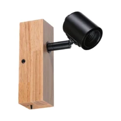 Paulmann 66770 Spotlight Arvid 1-flammig E27 230V max.20W Schwarz Holz
