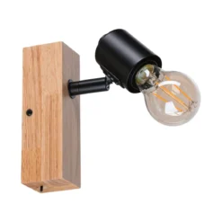 Paulmann 66770 Spotlight Arvid 1-flammig E27 230V max.20W Schwarz Holz