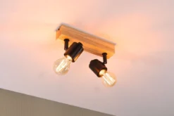 Paulmann 66771 Spotlight Arvid 2-flammig E27 230V max.20W Schwarz Holz