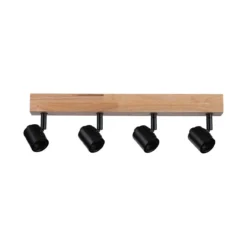 Paulmann 66773 Spotlight Arvid 4-flammig E27 230V max.20W Schwarz Holz