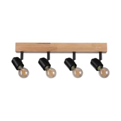 Paulmann 66773 Spotlight Arvid 4-flammig E27 230V max.20W Schwarz Holz