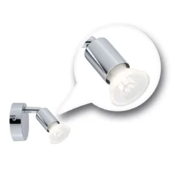 Paulmann 66749 Spotlight Carolina IP44 GU10 230V 1-flammig Chrom