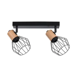 Paulmann 66767 Spotlight Lanka 2-flammig E14 230V max.20W Schwarz Holz