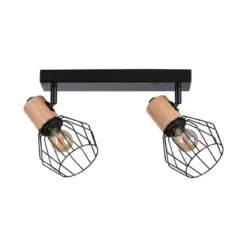 Paulmann 66767 Spotlight Lanka 2-flammig E14 230V max.20W Schwarz Holz