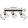 Paulmann 66768 Spotlight Lanka 3-flammig E14 230V max.20W Schwarz Holz