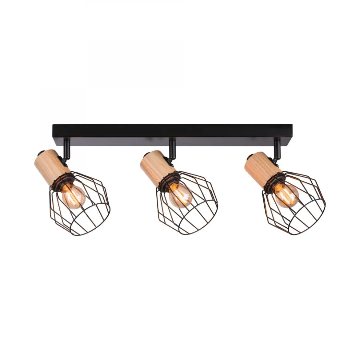 Paulmann 66768 Spotlight Lanka 3-flammig E14 230V max.20W Schwarz Holz