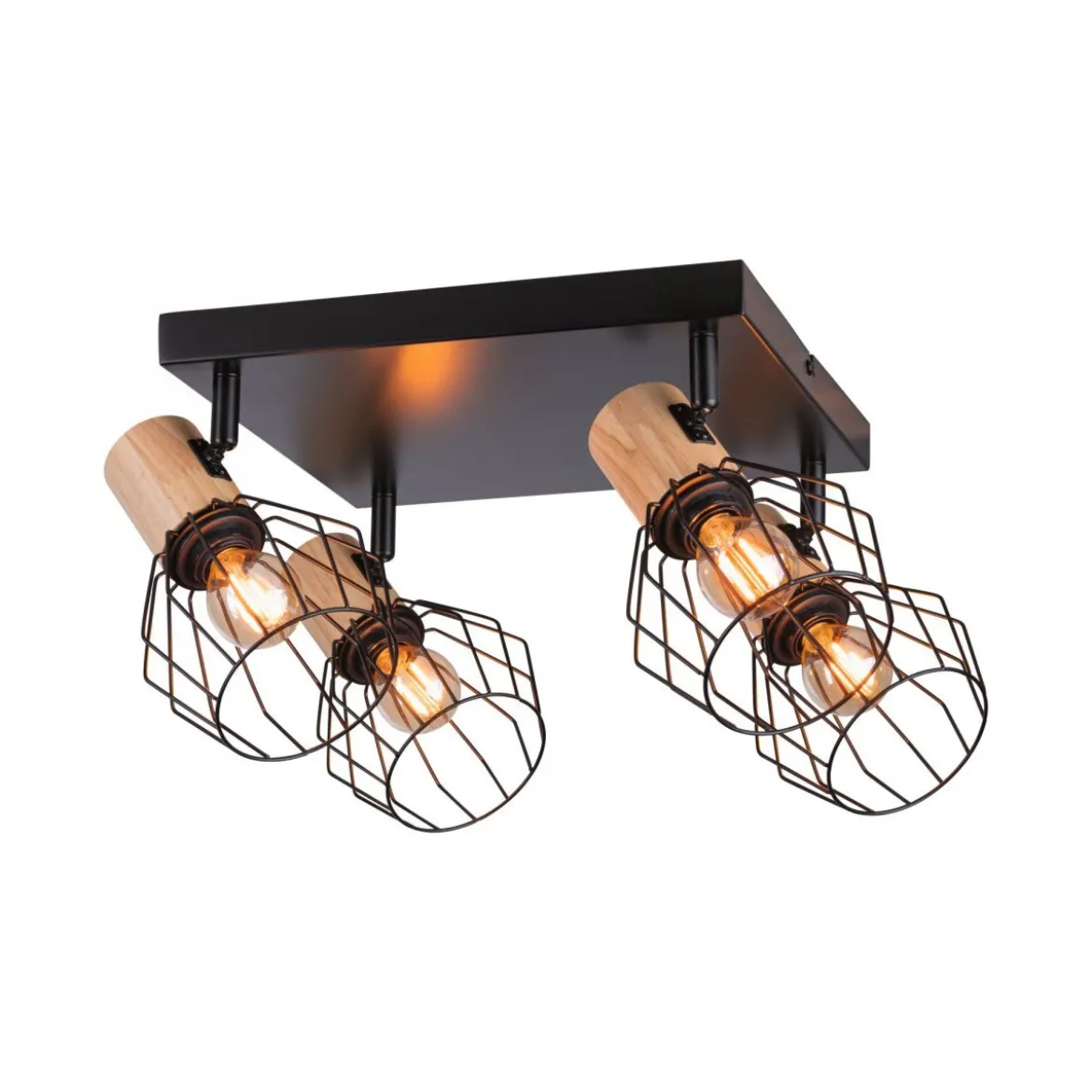 Paulmann 66769 Spotlight Lanka 4-flammig E14 230V max.20W Schwarz Holz