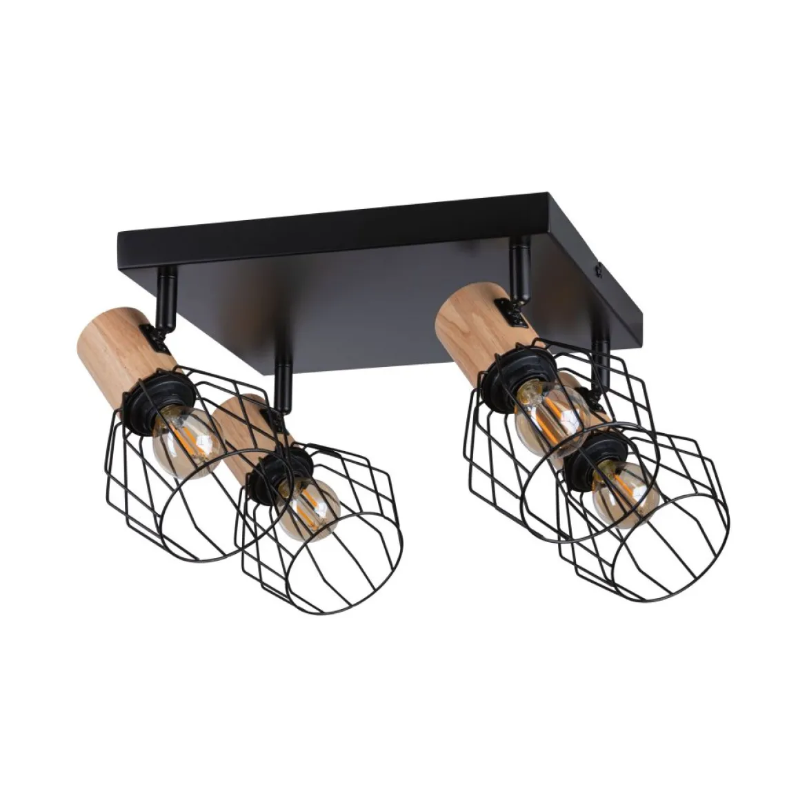 Paulmann 66769 Spotlight Lanka 4-flammig E14 230V max.20W Schwarz Holz