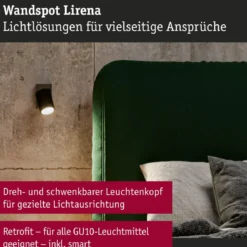 Paulmann 94919 Spotlight Lirena 1-flammig Schwarz GU10 max.10W
