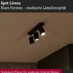 Paulmann 94921 Spotlight Lirena 3-flammig Schwarz GU10 max.10W