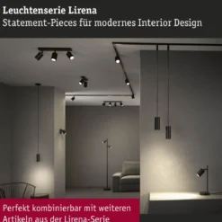 Paulmann 94921 Spotlight Lirena 3-flammig Schwarz GU10 max.10W