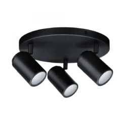 Paulmann 66776 Spotlight Zyli GU10 3-flammig Rondell Schwarz matt IP44