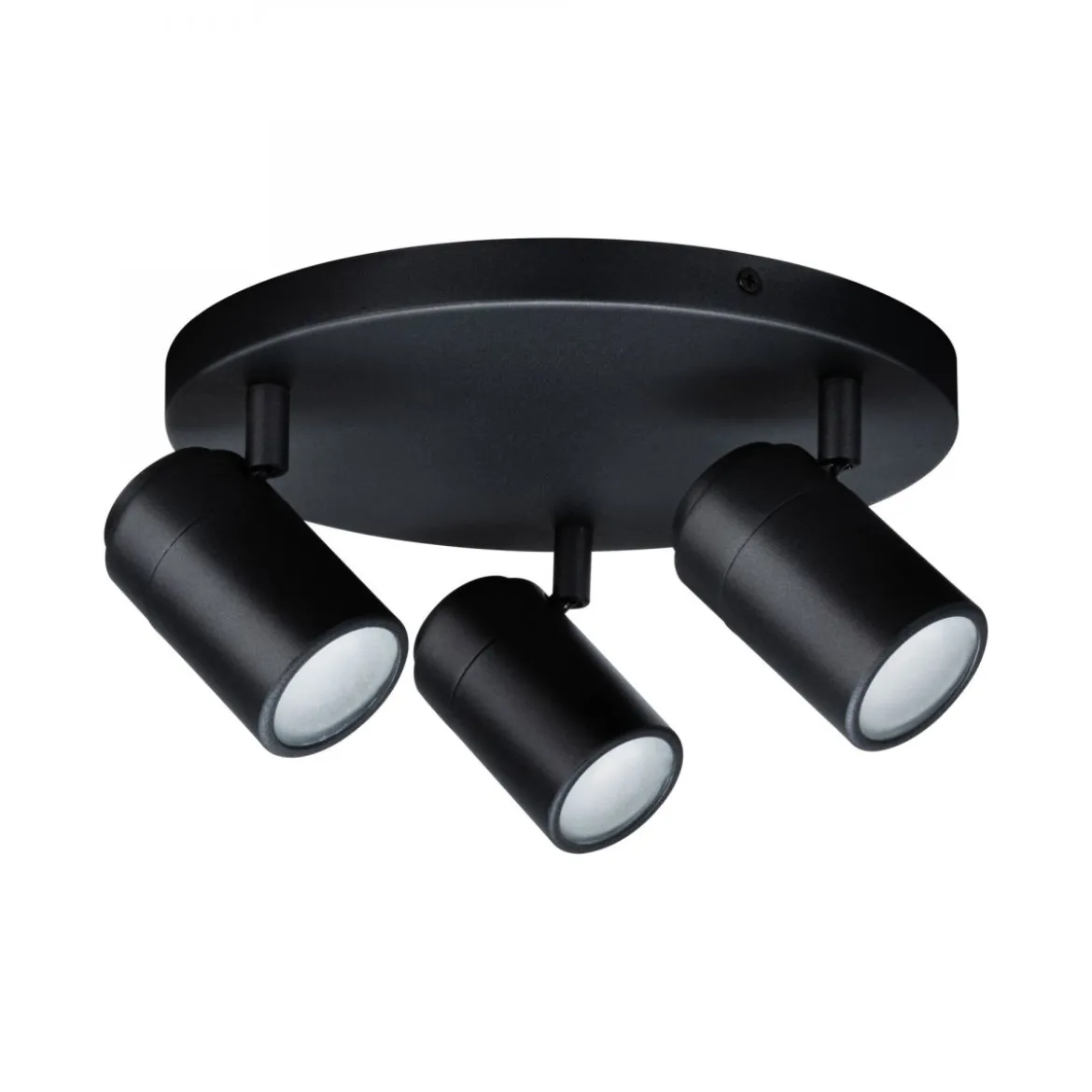 Paulmann 66776 Spotlight Zyli GU10 3-flammig Rondell Schwarz matt IP44