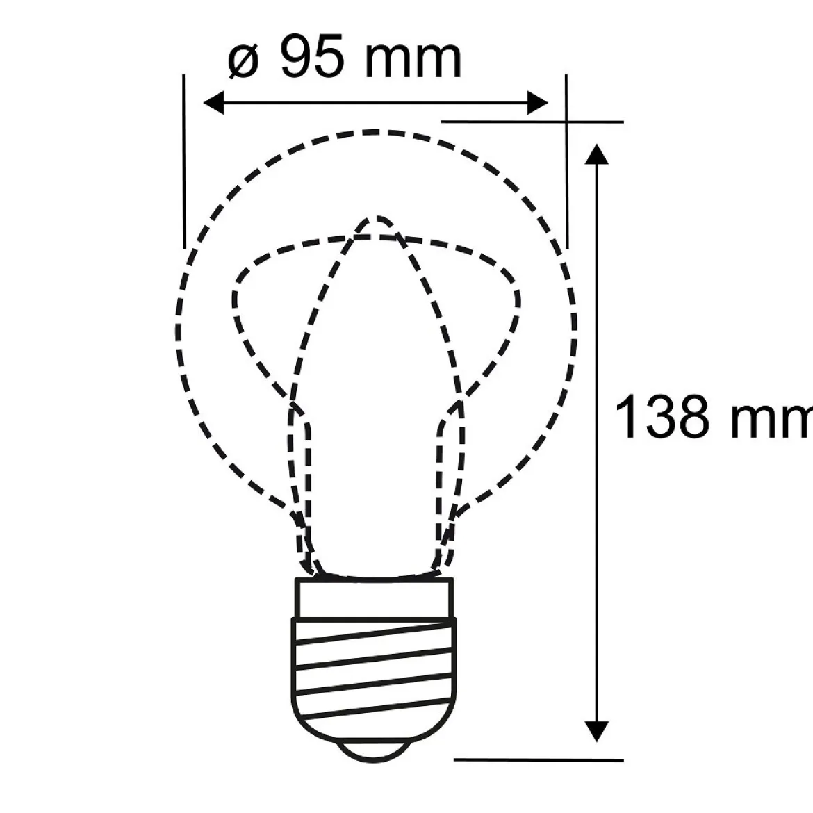 Paulmann 29183 Standard 230V LED Globe G95 E27 90lm 1800K Rauchglas