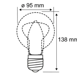 Paulmann 29186 Standard 230V LED Globe G95 E27 140lm 1800K Gold