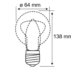 Paulmann 29185 Standard 230V LED Kolben E27 140lm 1800K Gold