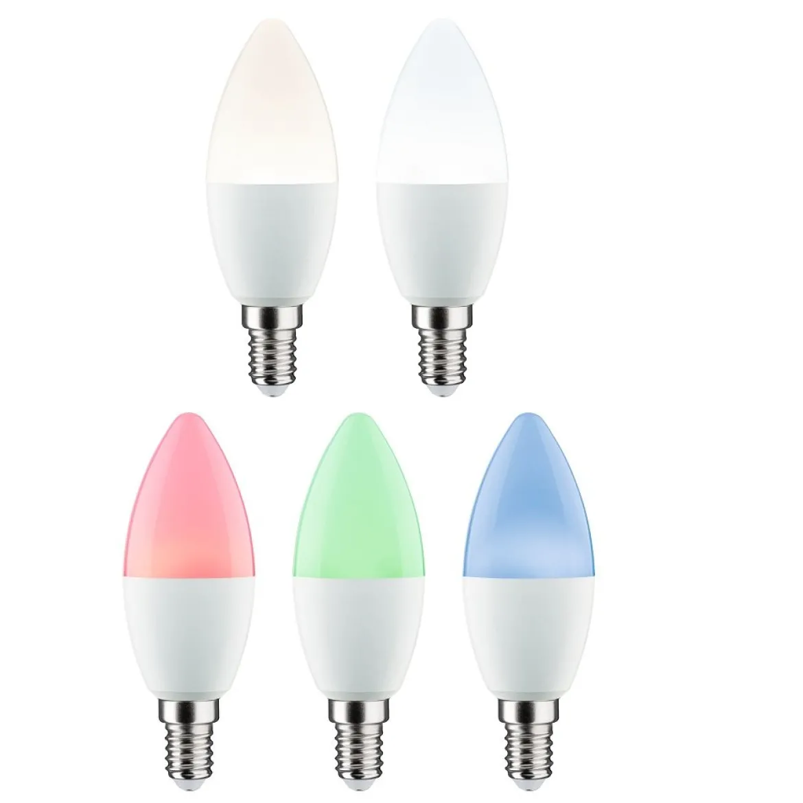 Paulmann 29146 Standard 230V Smart Home Zigbee LED Kerze E14 470lm RGBW matt