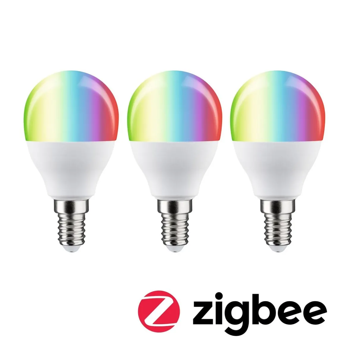 Paulmann 29154 Standard 230V Smart Home Zigbee LED Tropfen 3er-Pack E14 470lm RGBW