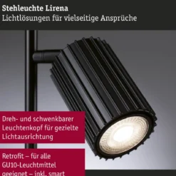Paulmann 94924 Stehleuchte Lirena Schwarz GU10 2xmax.7W