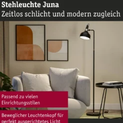 Paulmann 78480 Stehleuchte Neordic Juna Champagner Schwarz E14