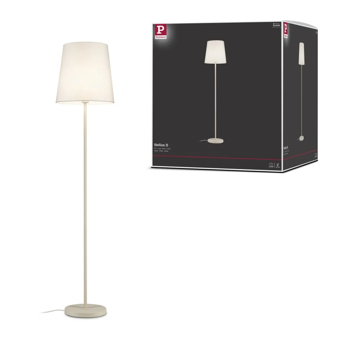 Paulmann 80103 Stehleuchte Stellan II 161cm Creme E27